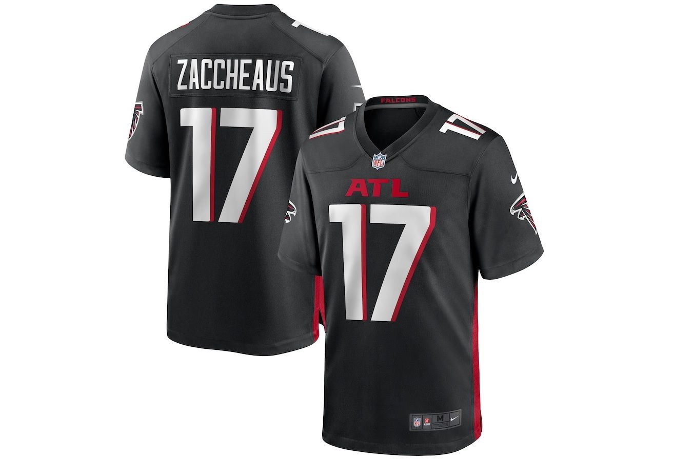 Men Atlanta Falcons #17 Olamide Zaccheaus Nike Black Game NFL Jersey